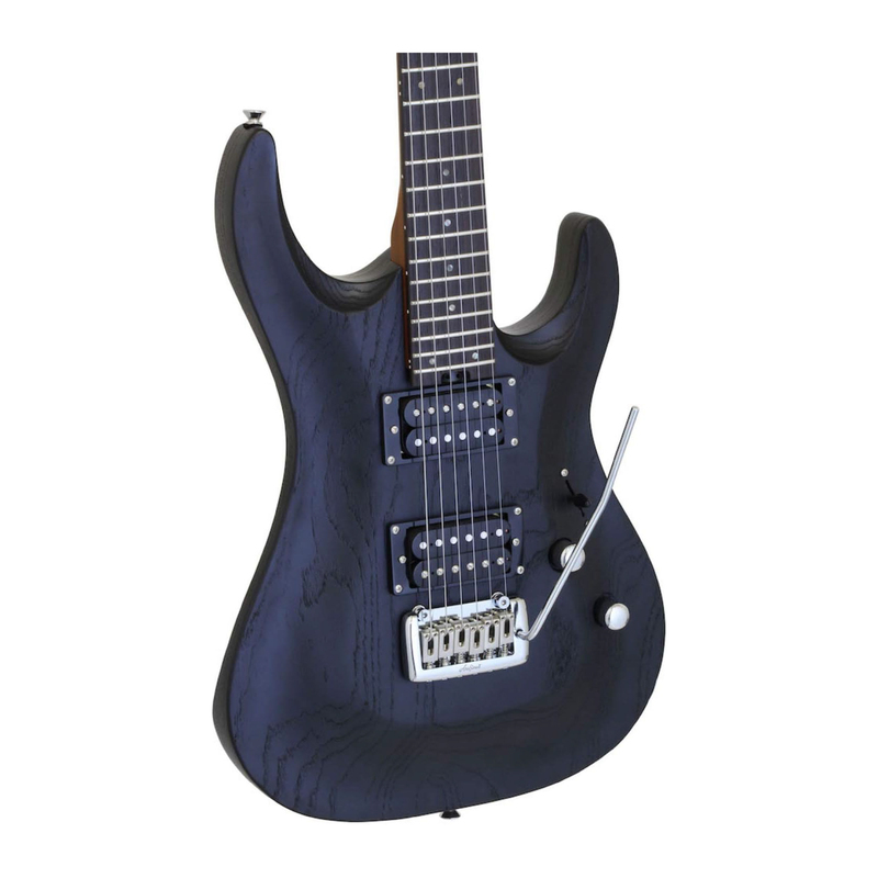 Guitarra Eléctrica ARIA PRO II MAC-DLX STBK Stained Black - Calidad y garantía en Yaparu