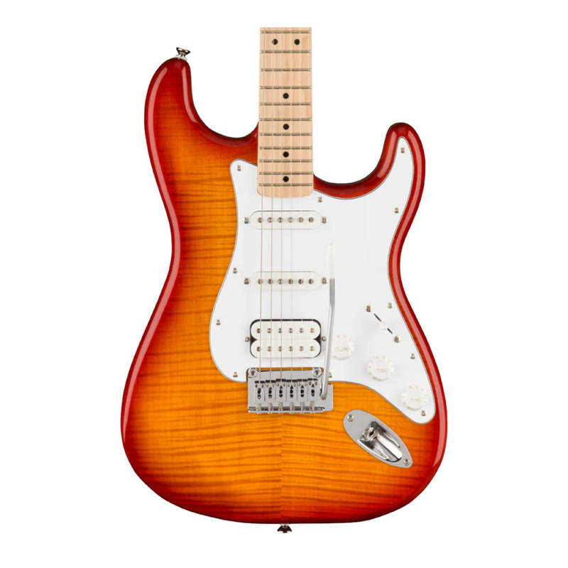 Guitarra Eléctrica SQUIER Affinity Stratocaster FMT HSS MN WPG SSB Sienna Sunburst - Calidad y garantía en Yaparu