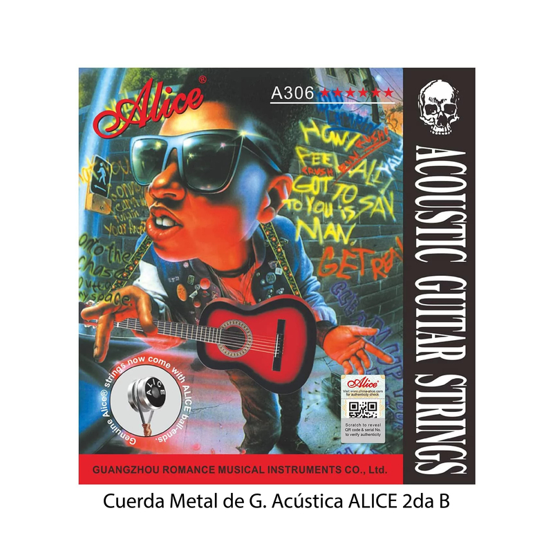 Cuerda Metal de G. Acústica ALICE 2da B - Calidad y garantía en Yaparu