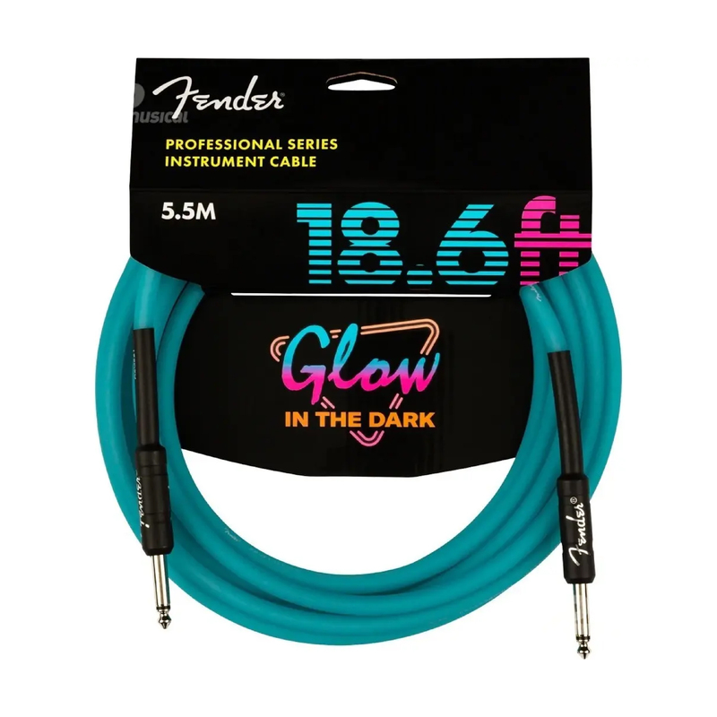 Cable FENDER 0990818108 Professional Series Glow in the Dark Blue 5.5m - Calidad y garantía en Yaparu