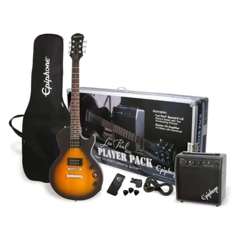 Pack Guitarra Eléctrica EPIPHONE PPEG-EGL1VSCH1 Les Paul Player Pack Vintage Sunburst - Calidad y garantía en Yaparu