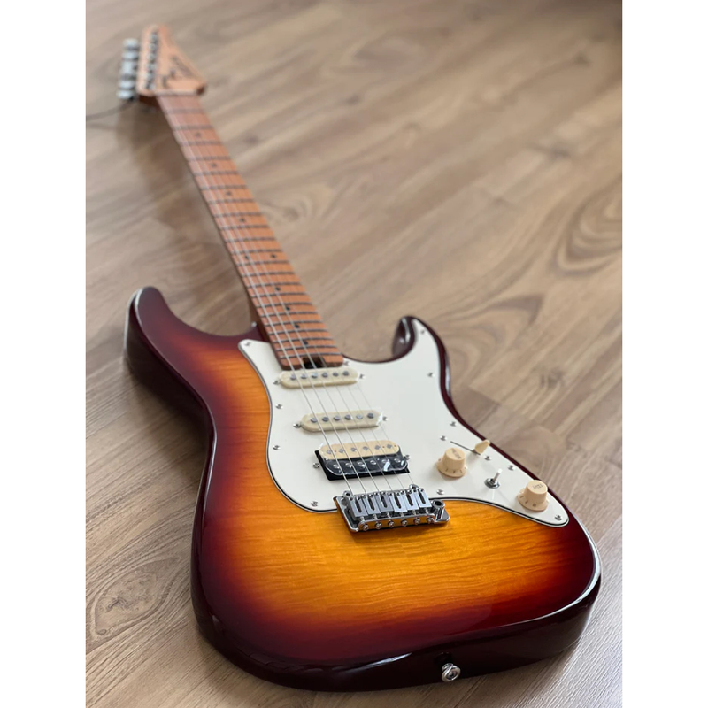 Guitarra Eléctrica SOLOKING MS-1 Classic MKII in Sienna Sunburst with 5A Flame Top Nafiri Special Run - Calidad y garantía en Yaparu
