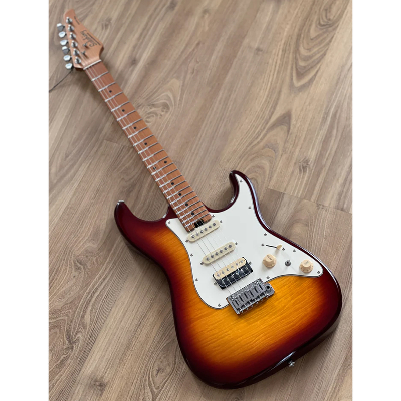 Guitarra Eléctrica SOLOKING MS-1 Classic MKII in Sienna Sunburst with 5A Flame Top Nafiri Special Run - Calidad y garantía en Yaparu
