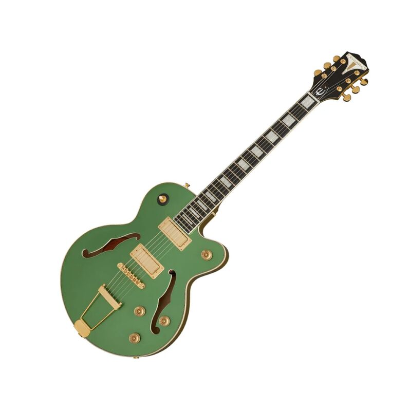 Guitarra Eléctrica EPIPHONE ETUEEGMGH1 Hollowbody Uptown Kat Emerald Green - Calidad y garantía en Yaparu