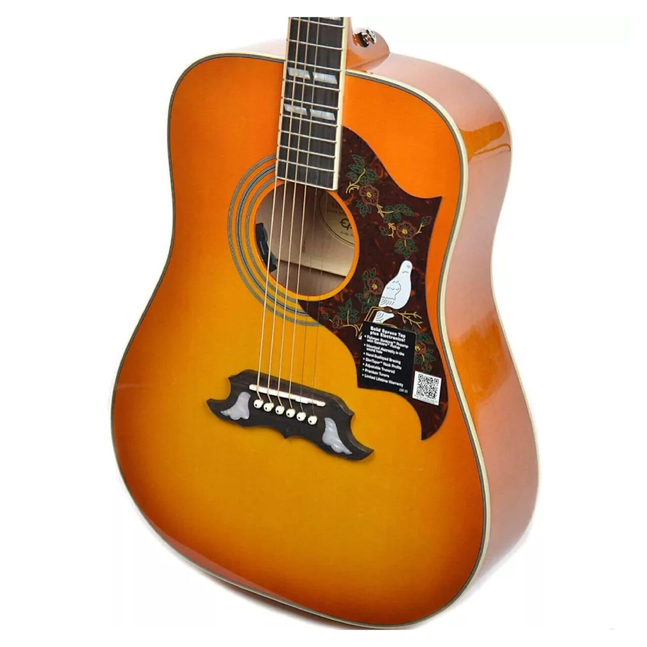 Guitarra Electroacústica EPIPHONE EEDVVBNH1 Dove Studio Violinburst - Calidad y garantía en Yaparu