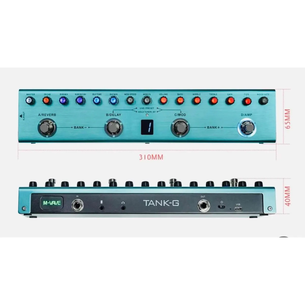 Pedalera Multiefecto Smart M VAVE TANK-G Guitar Recargable BT - Calidad y garantía en Yaparu