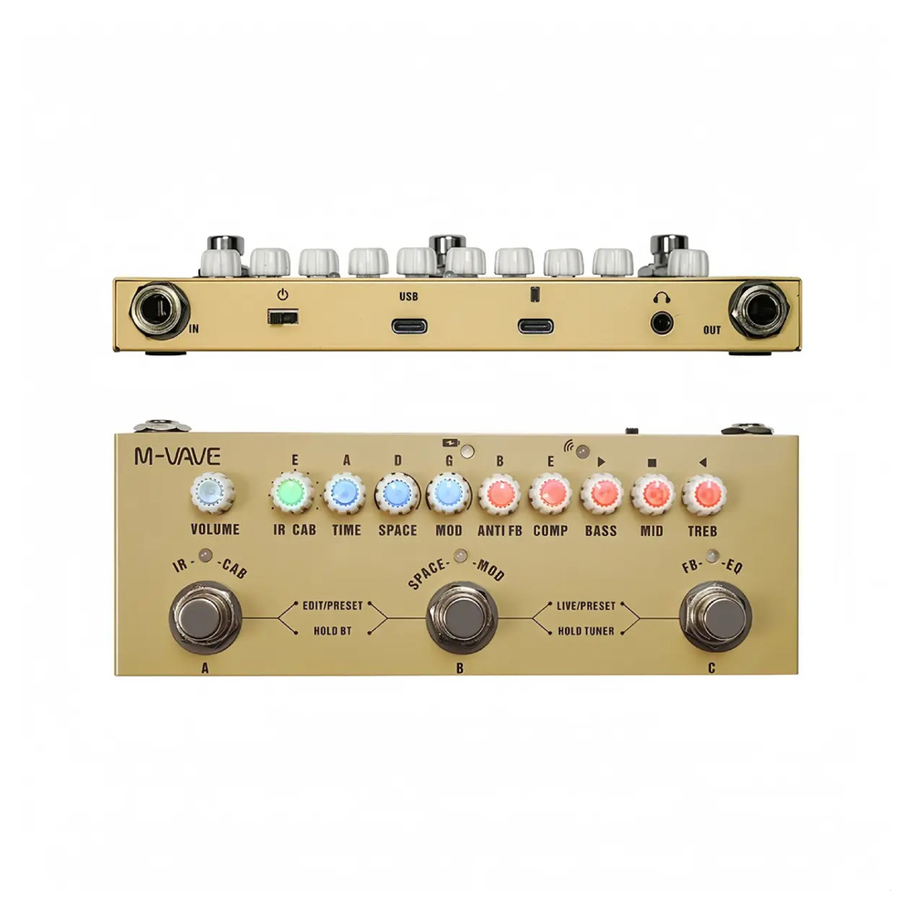Pedalera Multiefecto M VAVE CUVAVE Cube Baby AC Acoustic Guitar Recargable BT - Calidad y garantía en Yaparu