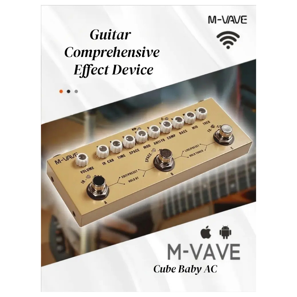 Pedalera Multiefecto M VAVE CUVAVE Cube Baby AC Acoustic Guitar Recargable BT - Calidad y garantía en Yaparu