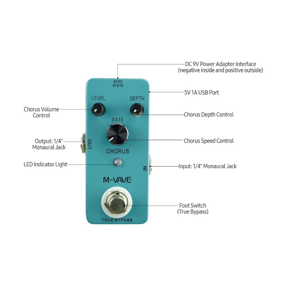 Pedal Chorus M VAVE Chorus - Calidad y garantía en Yaparu