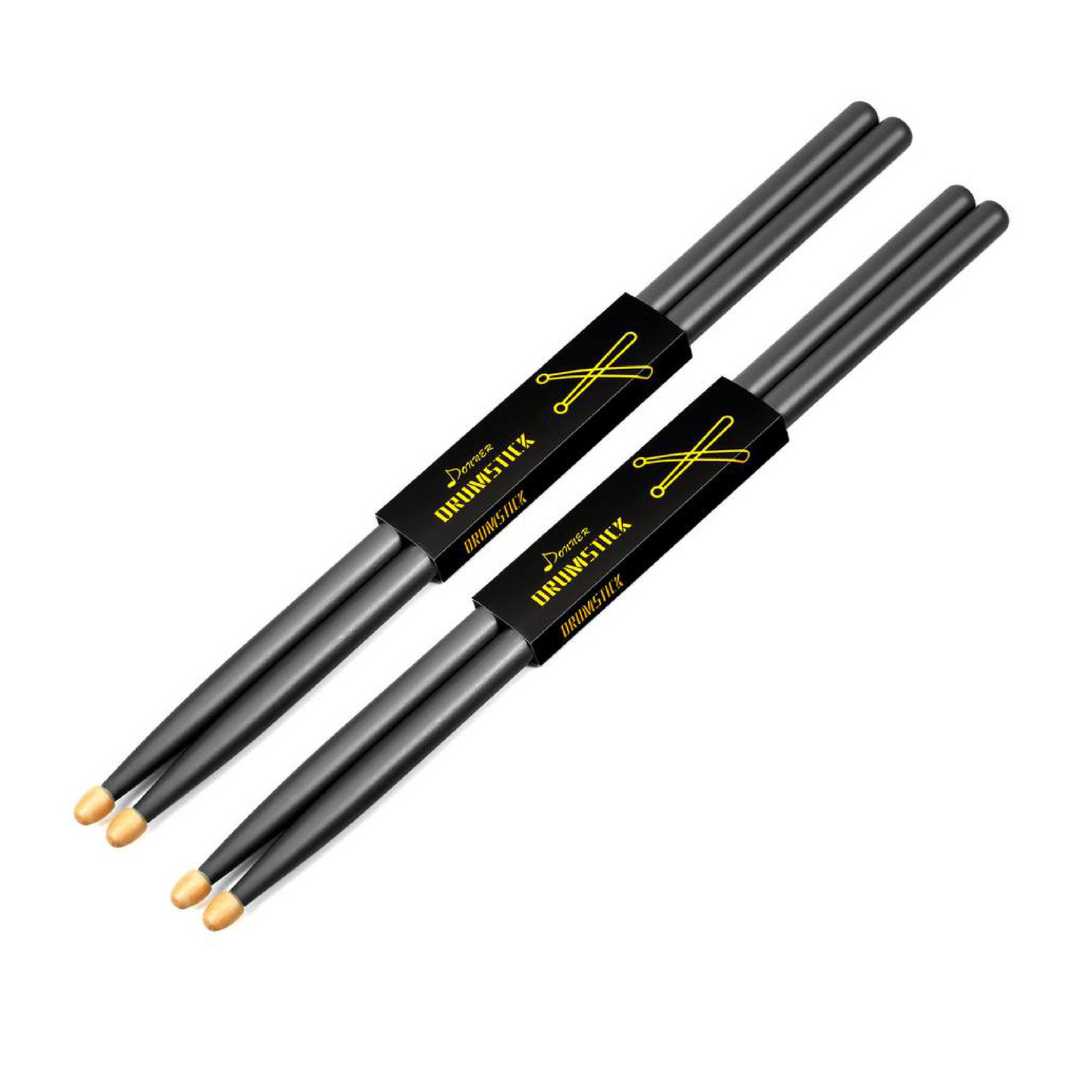 Pack de Baquetas DONNER EC1144 5A Wood Black | 2 pares - Calidad y garantía en Yaparu