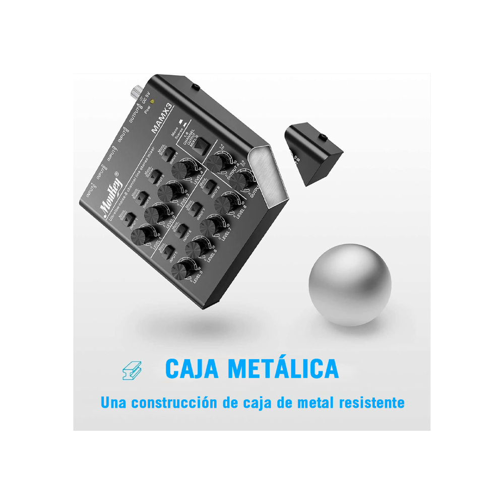 Mezcladora MOUKEY MK0150 MAMX3 8 Canales - Calidad y garantía en Yaparu