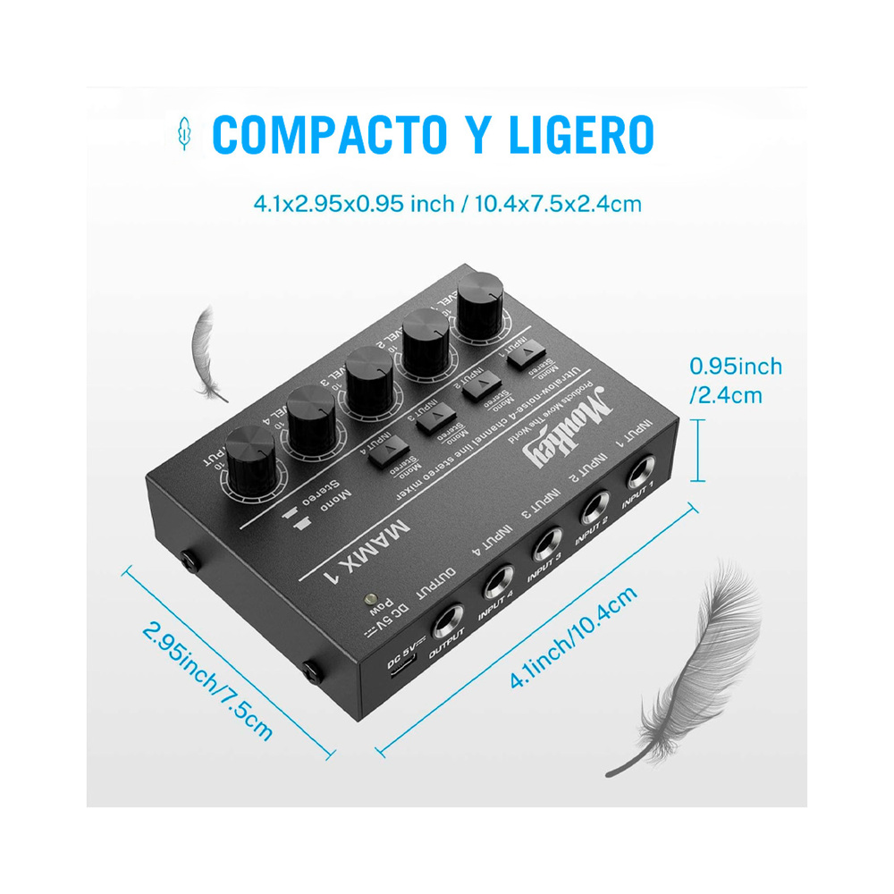 Mezcladora MOUKEY MK0105 MAMX1 4 Canales - Calidad y garantía en Yaparu