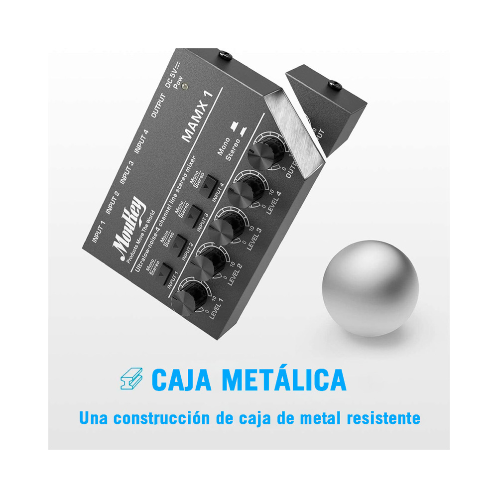 Mezcladora MOUKEY MK0105 MAMX1 4 Canales - Calidad y garantía en Yaparu