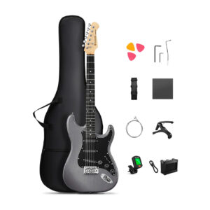 Pack Guitarra Eléctrica DONNER DST-80 Matton Black - Calidad y garantía en Yaparu