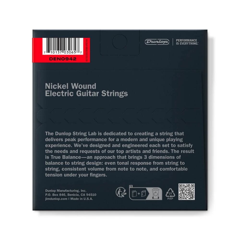Juego de Cuerdas DUNLOP DEN0942 Nickel Wound 09|42 - Calidad y garantía en Yaparu