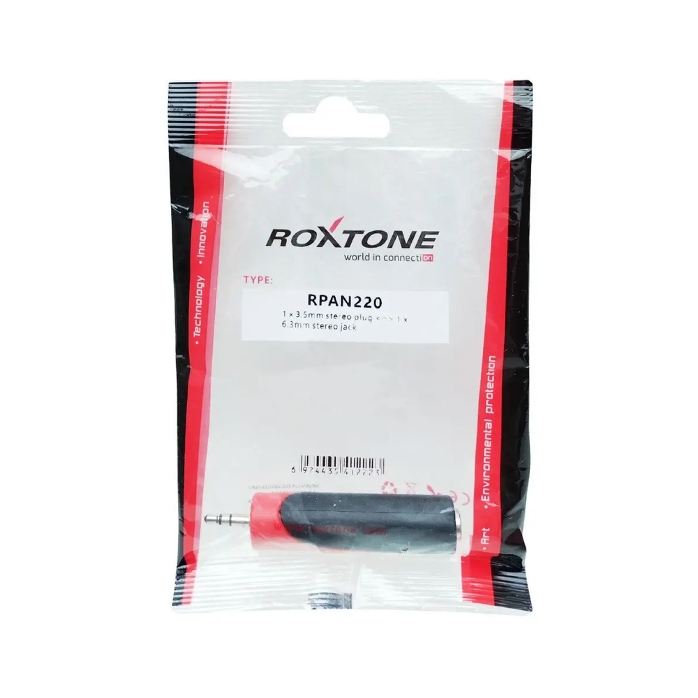 Adaptador ROXTONE RPAN220 | Plug Estereo 3.5mm A Jack Estereo 6.3mm - Calidad y garantía en Yaparu